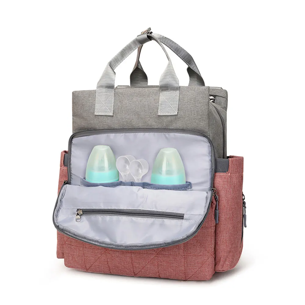 Mochila de pañales para cochecito, bolso de gran capacidad para mamá y bebé, bolsas multifunción de viaje para cochecito al aire libre, bolsas de