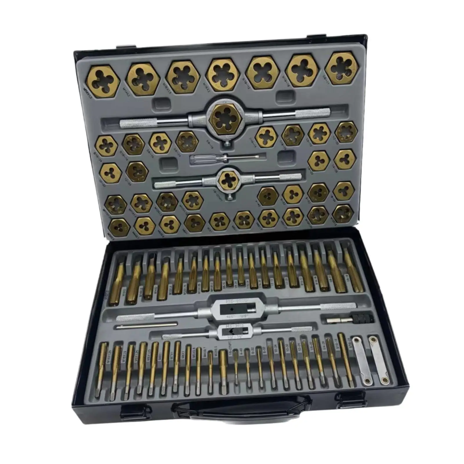 86x Tap and Die Set Hand Tap Set Thread Combination Tools Kit