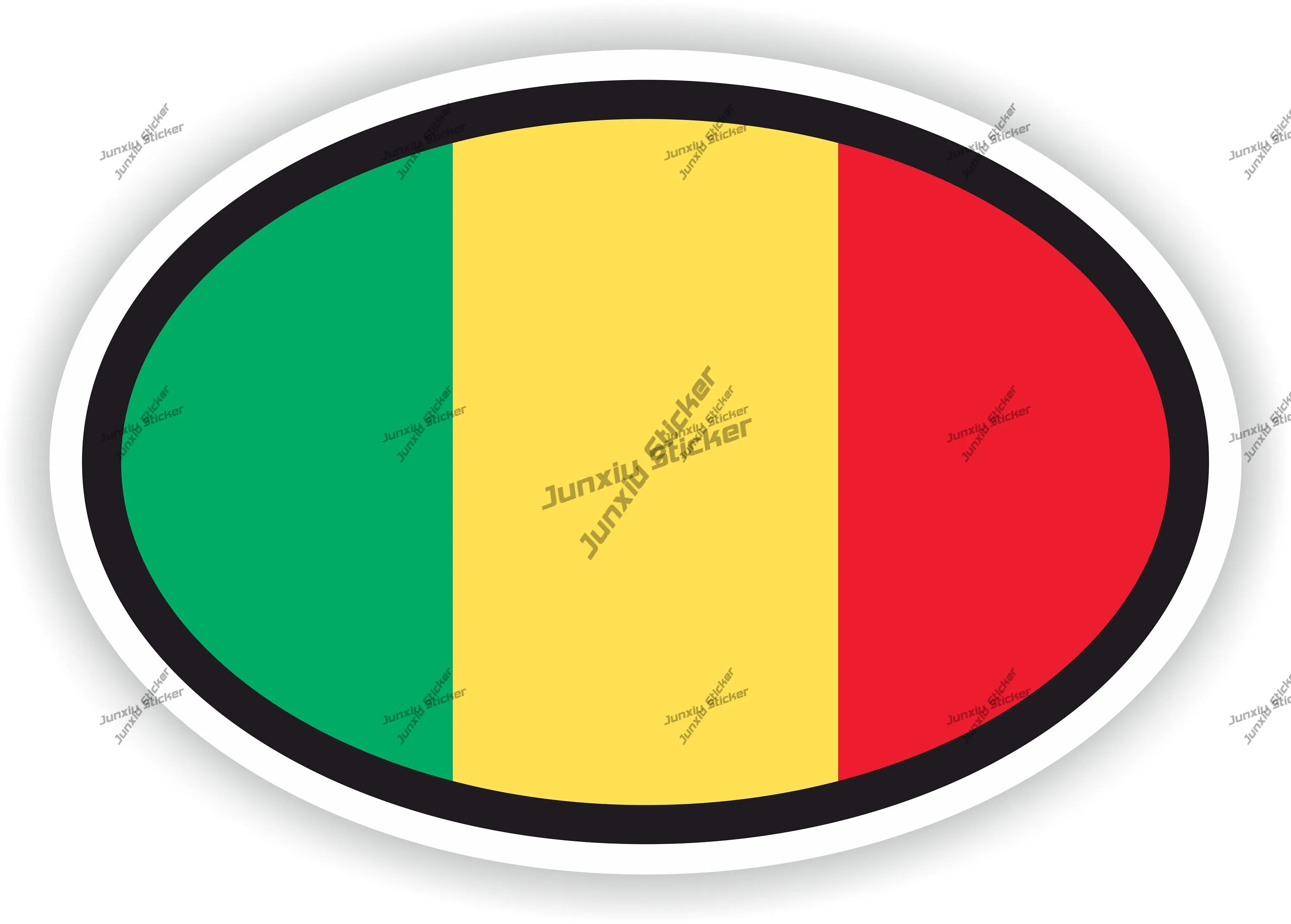 

Timbuktu Mali Oval Flag Sticker For Bumper Bodywork Windshield Decoration Vehicle Sunshade Car Stickers Racing Rally Decal Decor