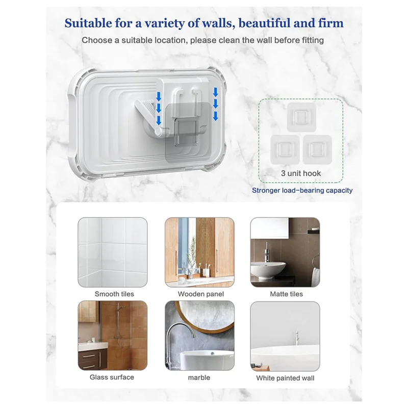 

AD30-2PCS Waterproof Shower Phone Holder Case With 360° Rotation, Angle Adjustable, Wall Mounted Phone Holder For Bathroom
