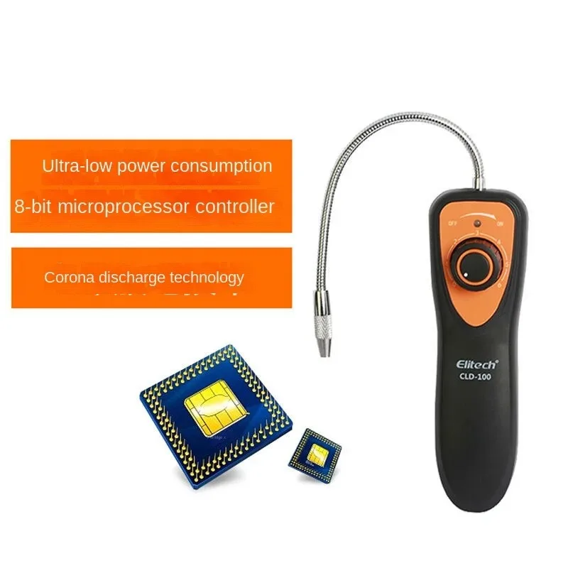 Elitech CLD-100ฟรีออนเครื่องตรวจรอยรั่วเครื่องวิเคราะห์ก๊าซฮาโลเจนอัตโนมัติ R134a ดมกลิ่นสารทำความเย็น CFCs HCFCs เครื่องวิเคราะห์ก๊าซ HFCS