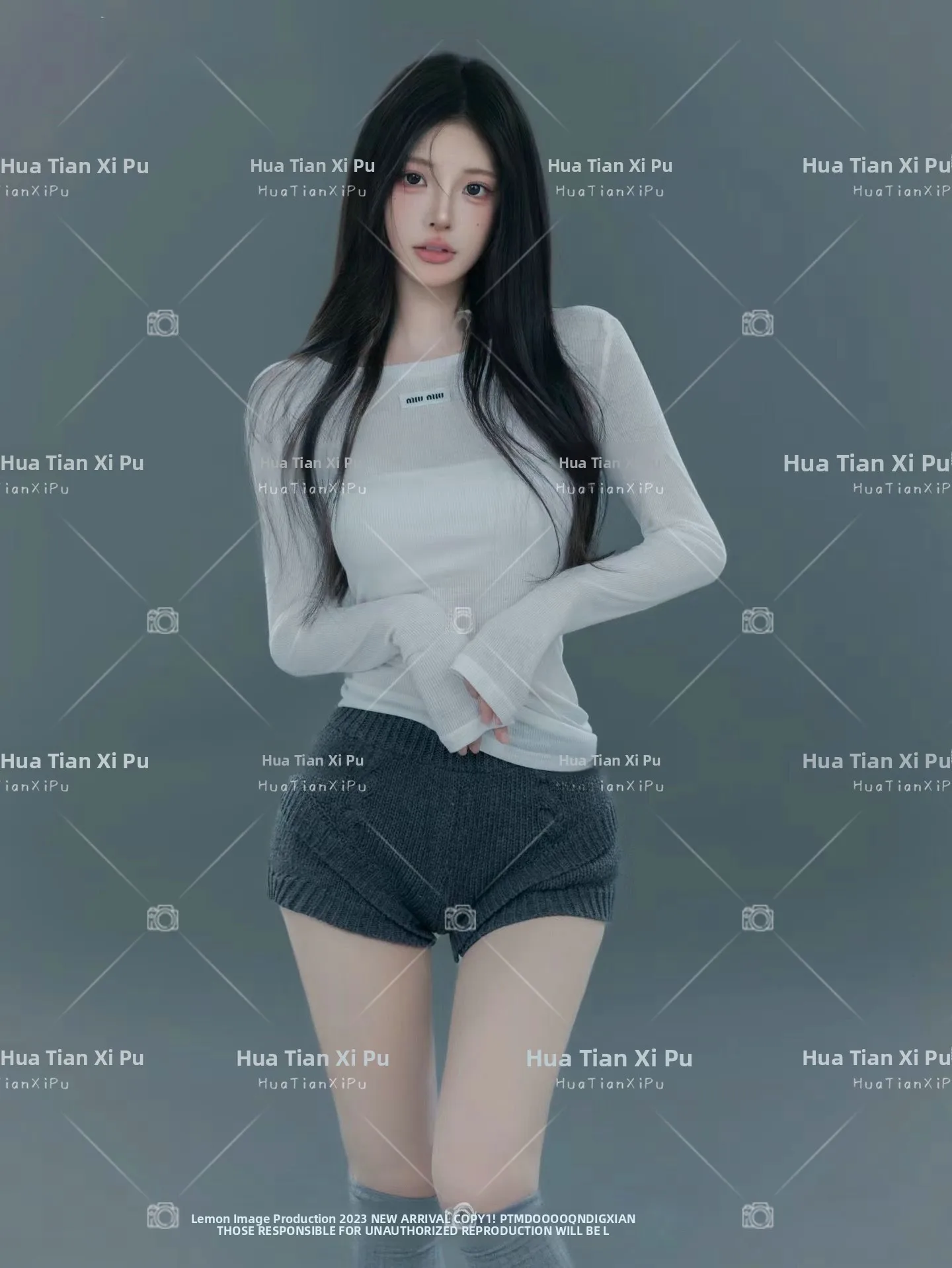 

Gray Series High-End Pure Desire Style Photography Studio Personal Portrait Private Art Photo Clothing Korean System