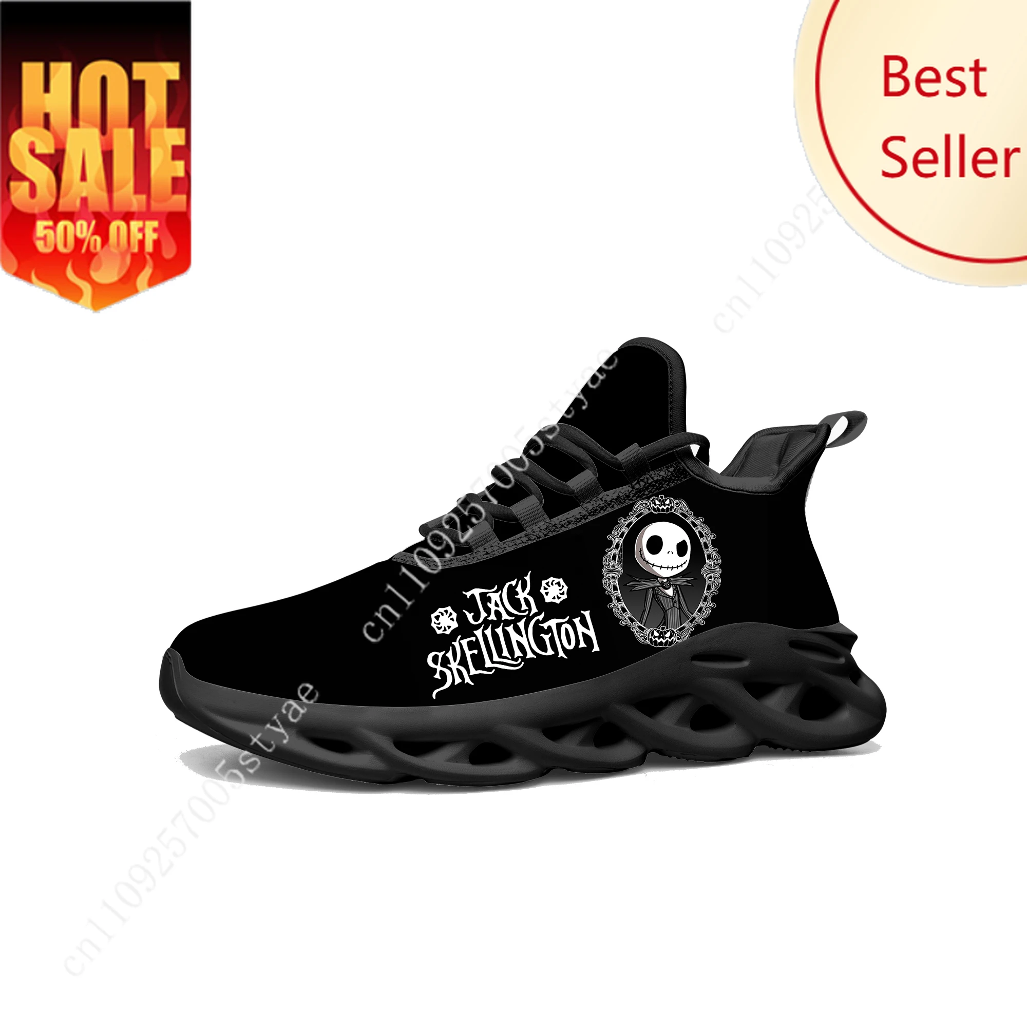 

Nightmare Before Christmas Disney Cartoon Flats Sneakers Mens Sports Running Shoes Holiday Party Female Gifts Custom Made Shoe