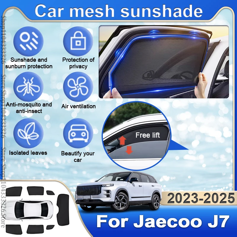 

Magnetic Car Sunshade For Jaecoo J7 Lucano L7 2023 2024 2025 Fulwin T6 Car Curtain Window Uv Protection Sun Visor Auto Summer