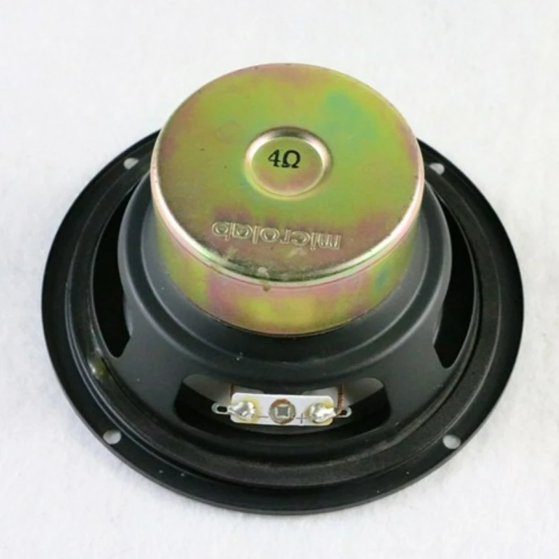 SOTAMIA 1 Buah Speaker Audio Subwoofer 5 Inci 4 Ohm 30W Sistem Speaker Desktop Subwoofer Tepi Karet Baskom Bergetar Aluminium