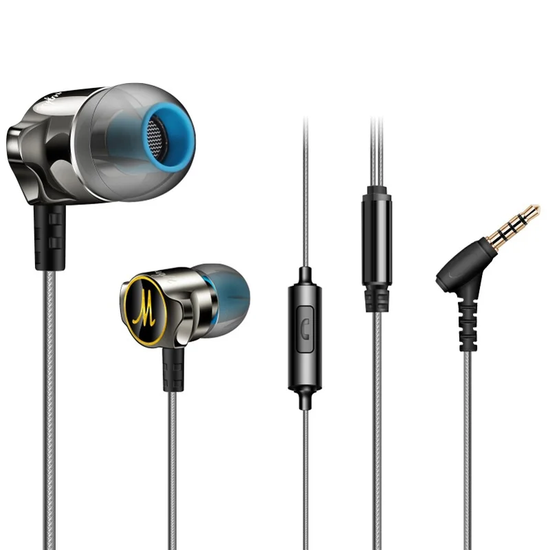 In Ear Dynamic Drive with Microphone 3.5mm Jack QKZ DM7 Sports HiFi Music Phone Earphones