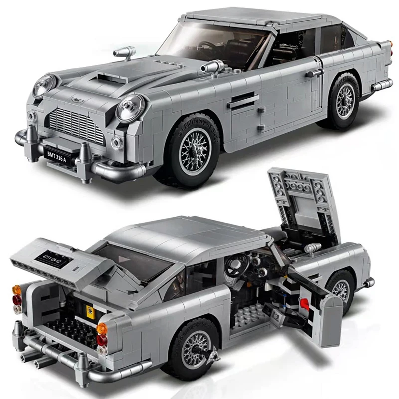 Movie Jameses Building Blocks Bonded Bricks Toys Martined DB Kids 5 Gift for Adult 10281 Astones Classic Cars 1295pcs