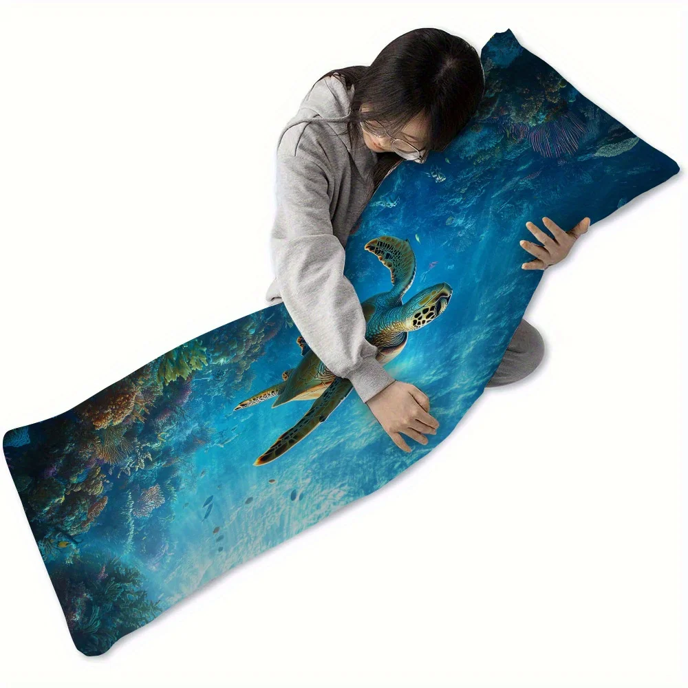 Full Body Support Pillow, Double-Sided, Breathable Comfort for Side, Back, Stomach Sleepers - Zip Closure, Machine Washable