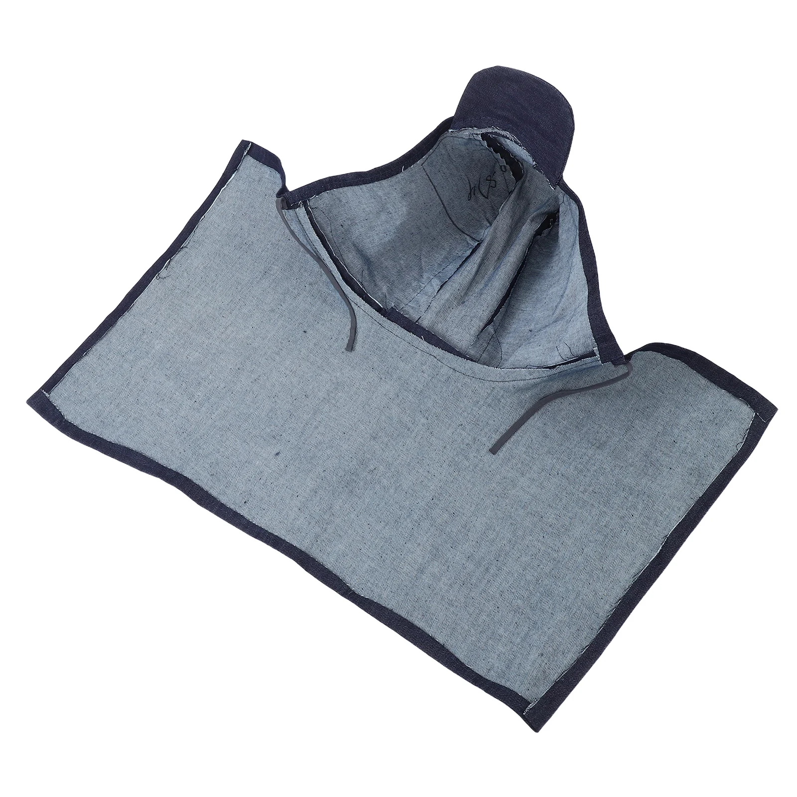 

Soft Denim Hood Comfortable Protective Gear for Woodworking Sandblasting Welding Safety Labor Hood with Neck Protector Unisex