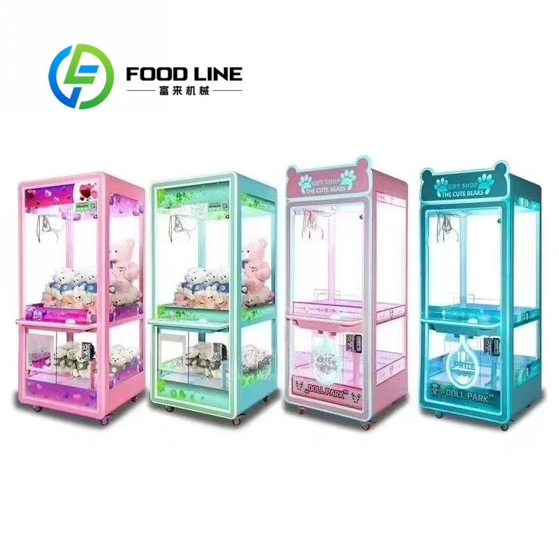 Wholesale Custom Coin Pusher Toy Vending Arcade Crane Machine Metal Claw Machine With Bill Acceptor for Amusement Parks