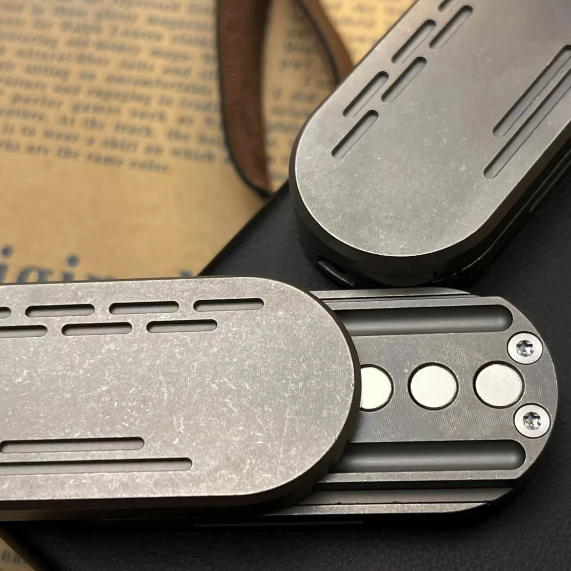 Fidget slider haptic spinner liga de titânio diapasão edc brinquedos sensoriais alívio do estresse foco tdah adultos portátil