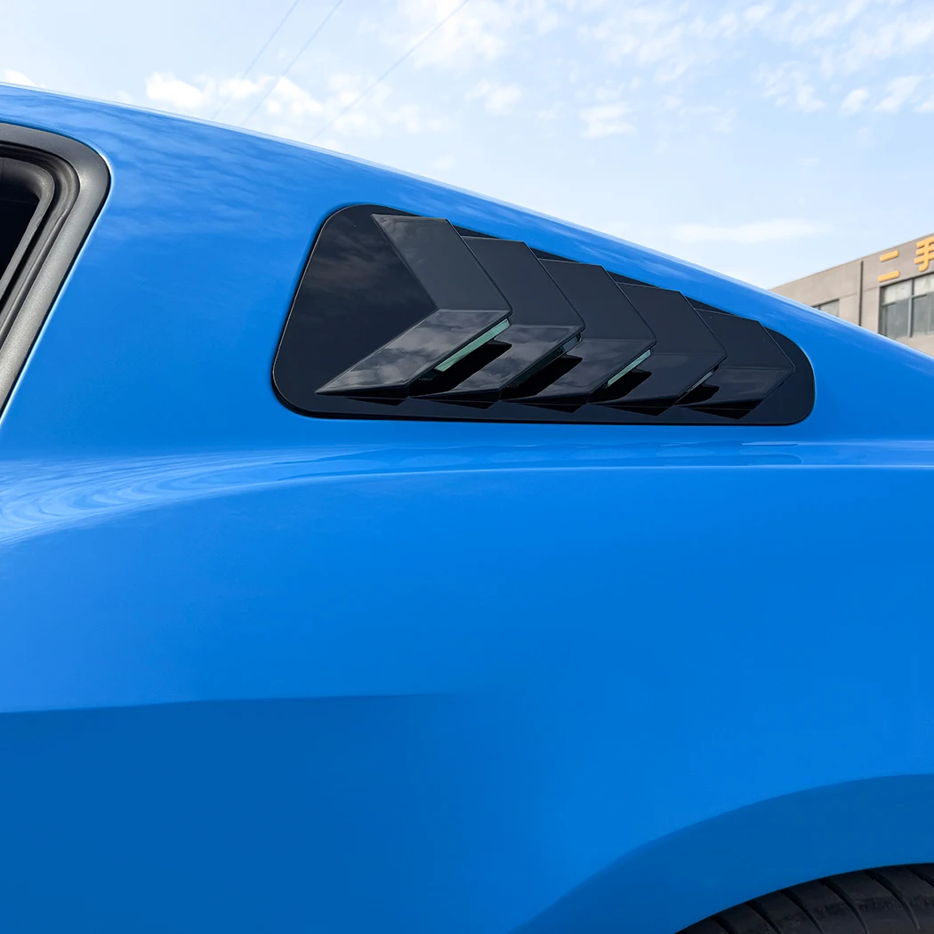 Rear Window Side Vent Shutter Louver Cover Trim Car Accessories For Ford Mustang MK5 2005 2006 2007 2008 2009 2010 2011-2014 - view 4