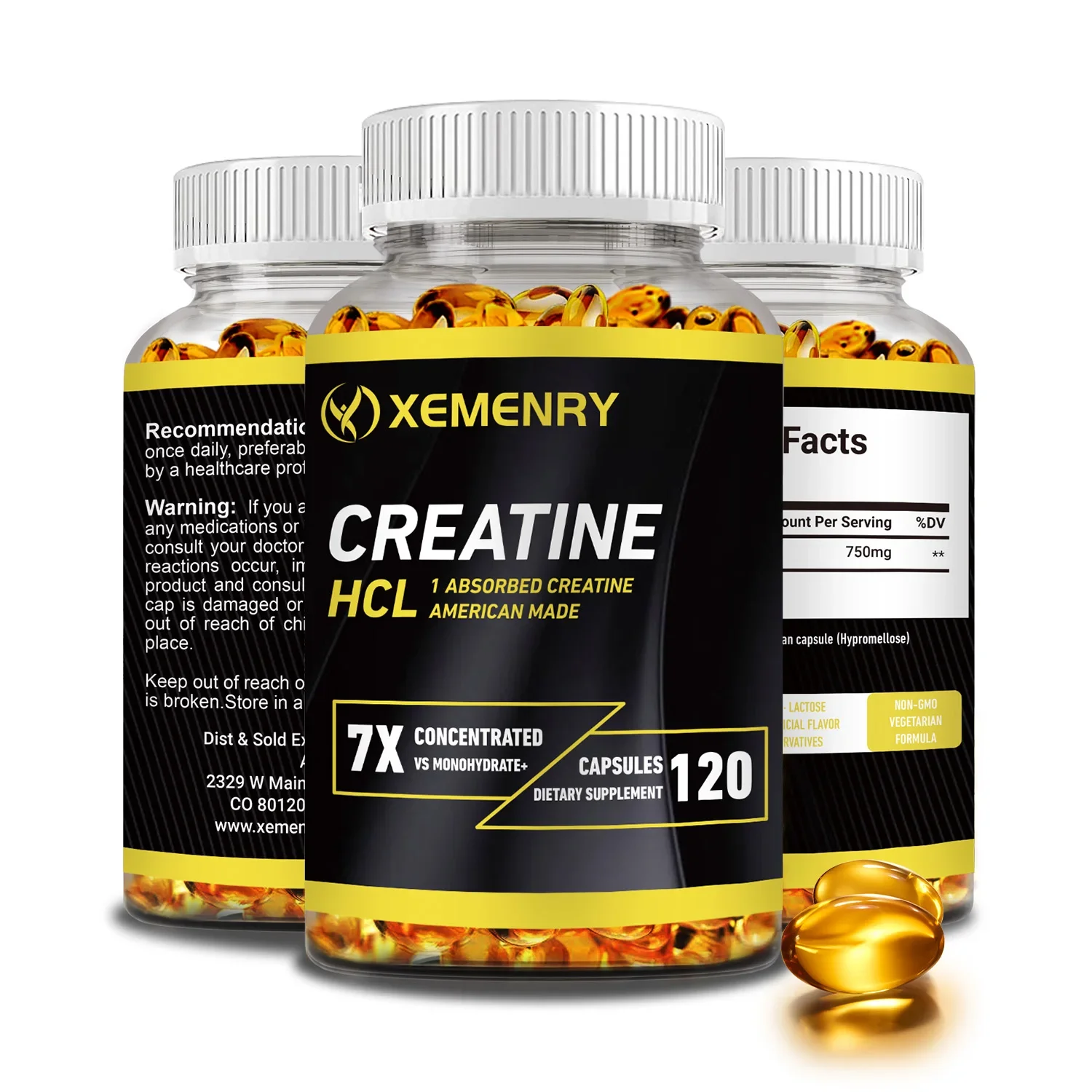 Creatine HCl - Improve Athletic Performance, Increase Strength, Energy, and Endurance