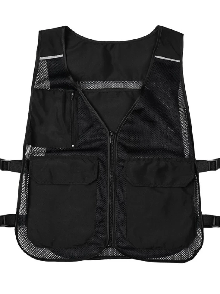 Summer 4 Pockets Ice Cooling Vest Breathable Heat Relief with 12 Reusable Ice Packs for Outdoor Work Sports Hiking Fishing