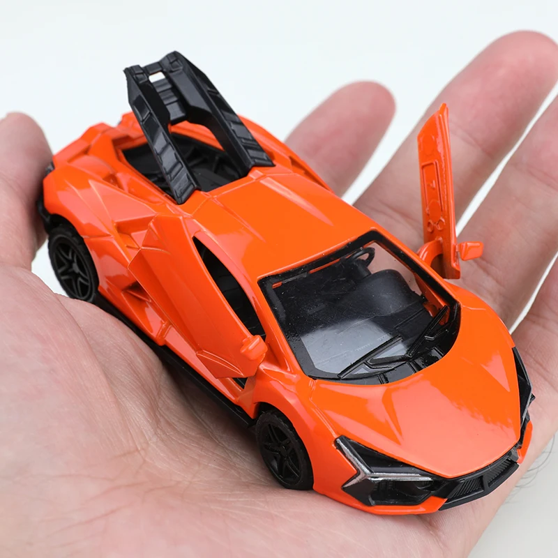 نموذج سيارة مصنوع من خليط معدني، نموذج سيارة رياضية واقعية، سيارة سباق لعبة الأطفال، سحب للخلف بالقصور الذاتي، أبواب قابلة للفتح، زخرفة سيارة صغيرة