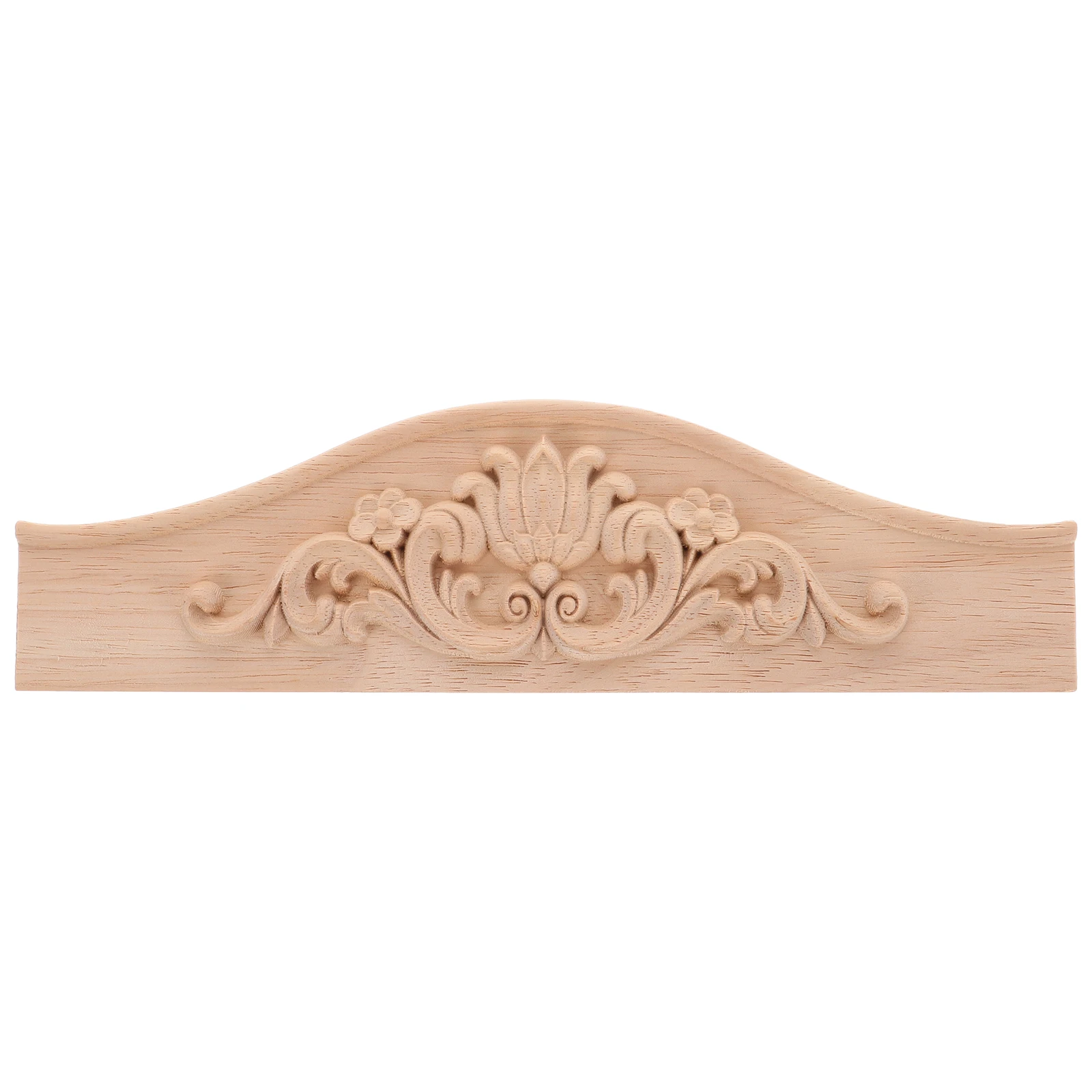

European Style Carving Applique Pediment Cabinet Door Onlay Solid Wood Furniture Decorative Embellishment Diy Wood Applique For
