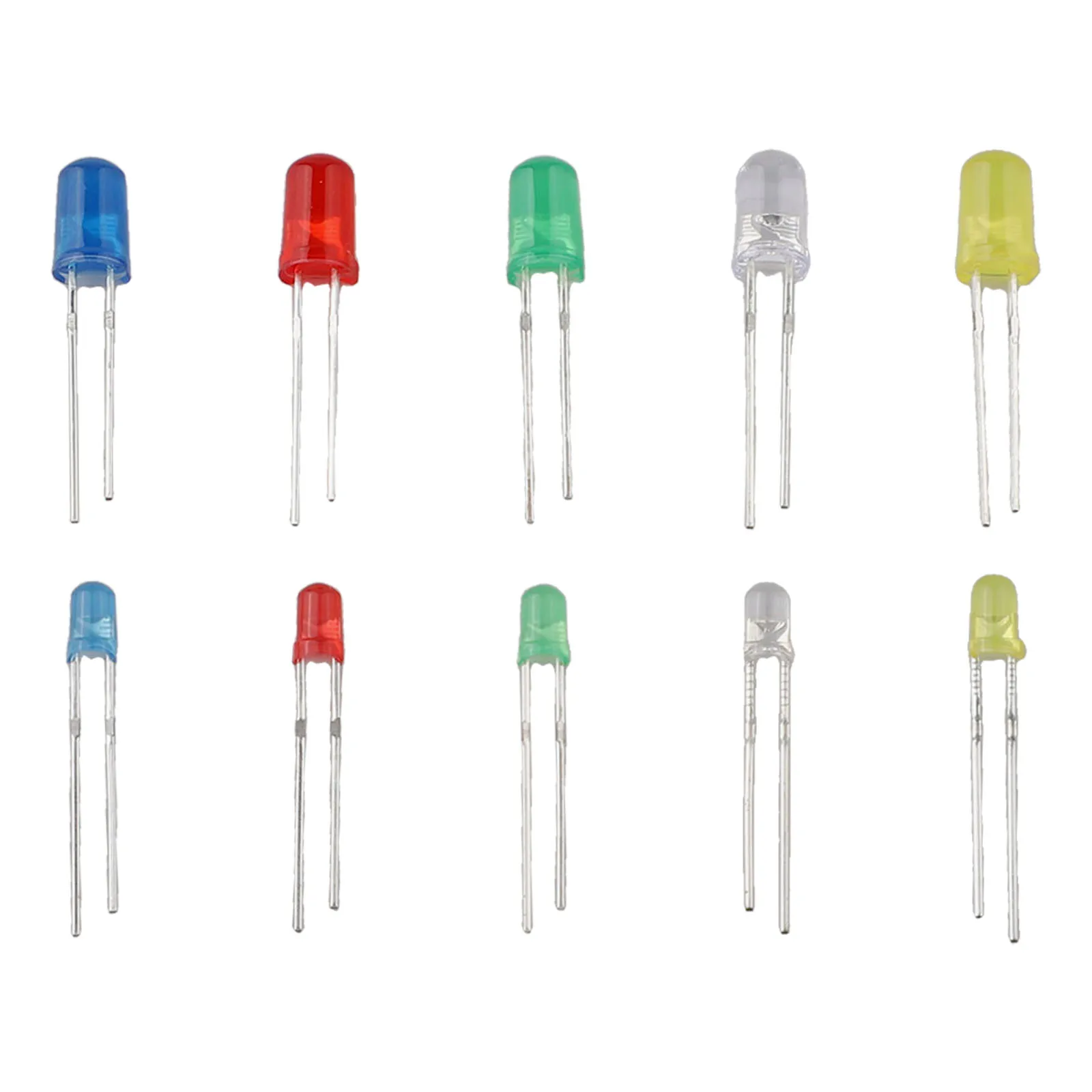 Diode Assortment Kit with 300 Pcs Multicolor LEDs 5 Different Colors for Electronics Projects 3V Operating Voltage
