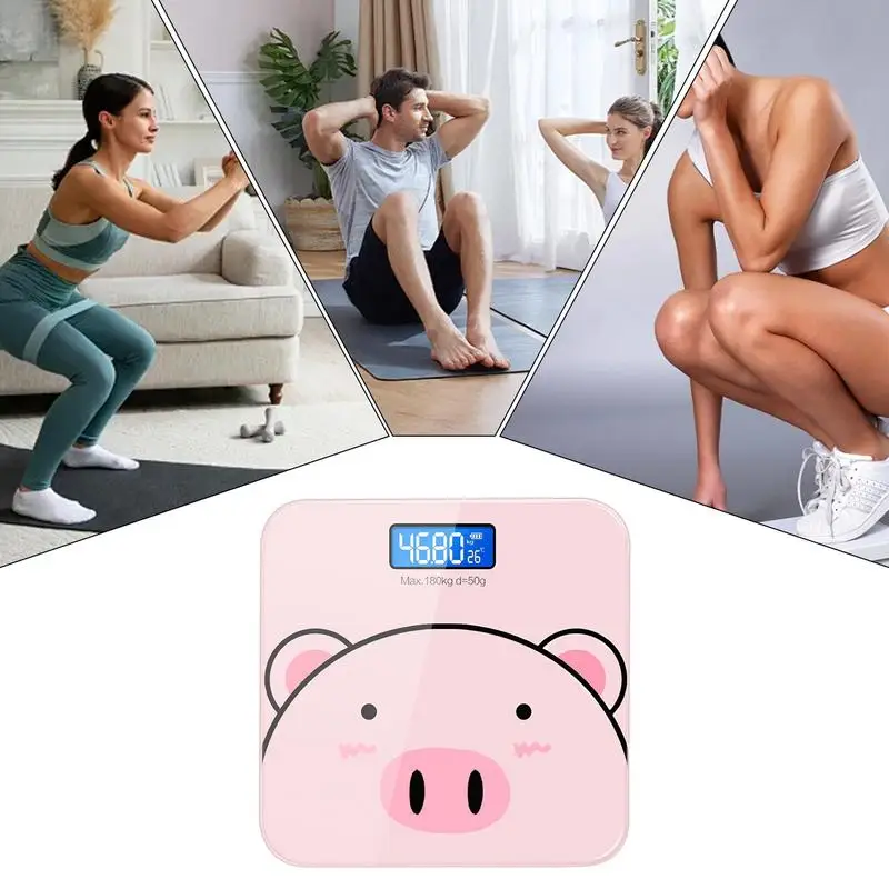 Weight Scales For Body Weight Digital Weight Scale Accurate Smart Bathroom Scale USB Charging Automatic Cartoon Body Scale