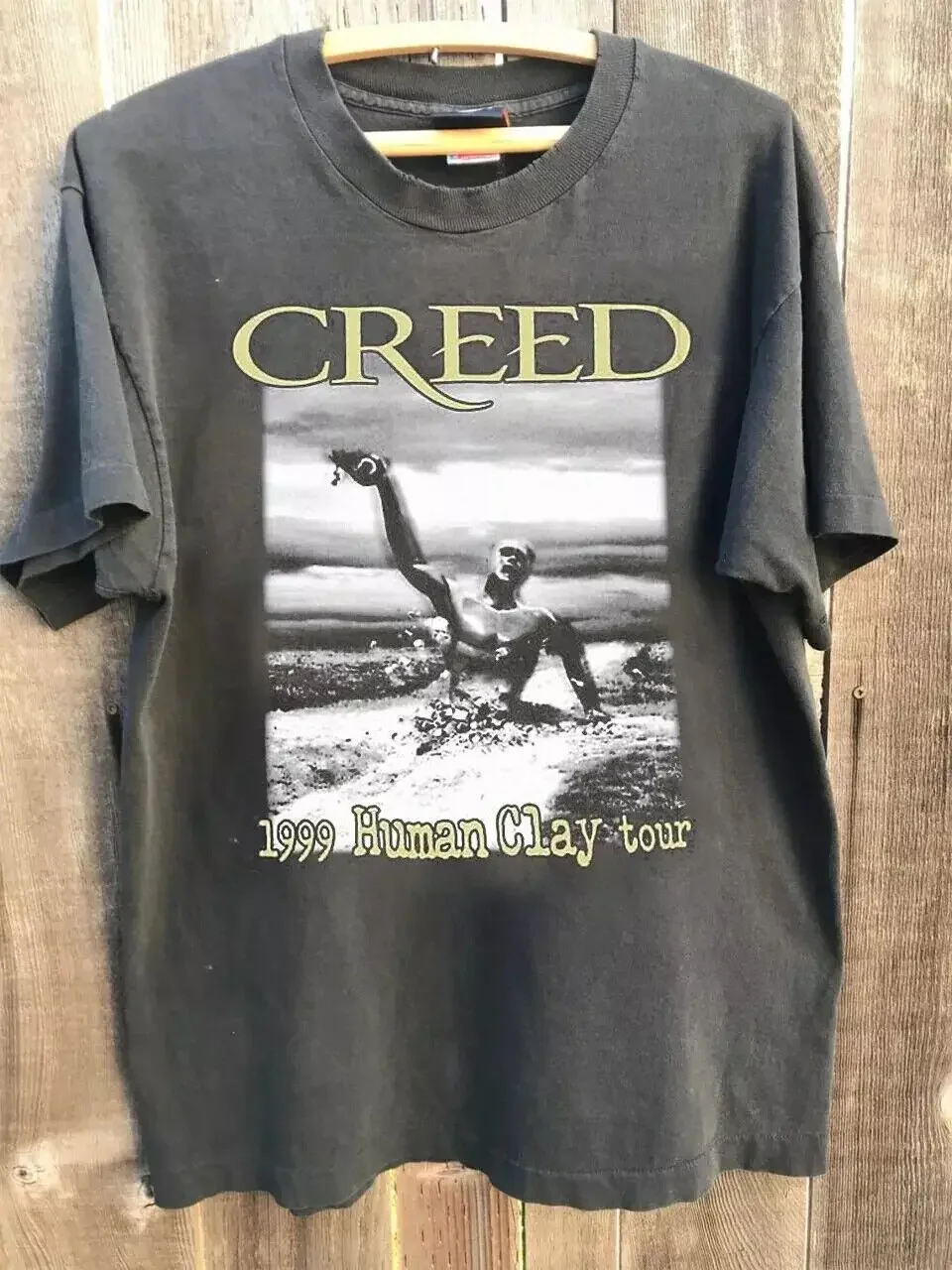 

Creed Band 1999 Human Clay Tour Shirt, Gift For Fan Charcoal Color Unisex Tshirt