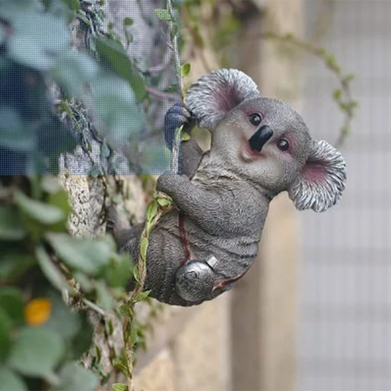 Décoration de jardin en résine de simulation, Krasnolapin, Koala, ornement créatif, animal, maison, extérieur, accessoires, fête de jardin