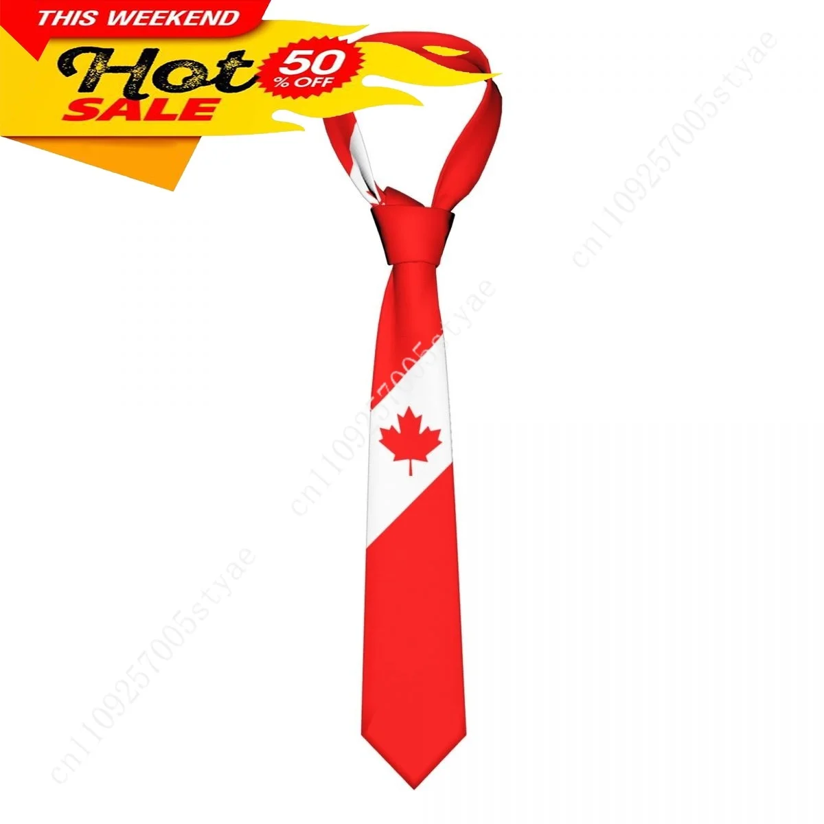 

Canada Flag Tie Emblem Necktie Men Women Neck Ties Casual Plaid Tie Suits Slim Wedding Party Business Necktie Gravatas
