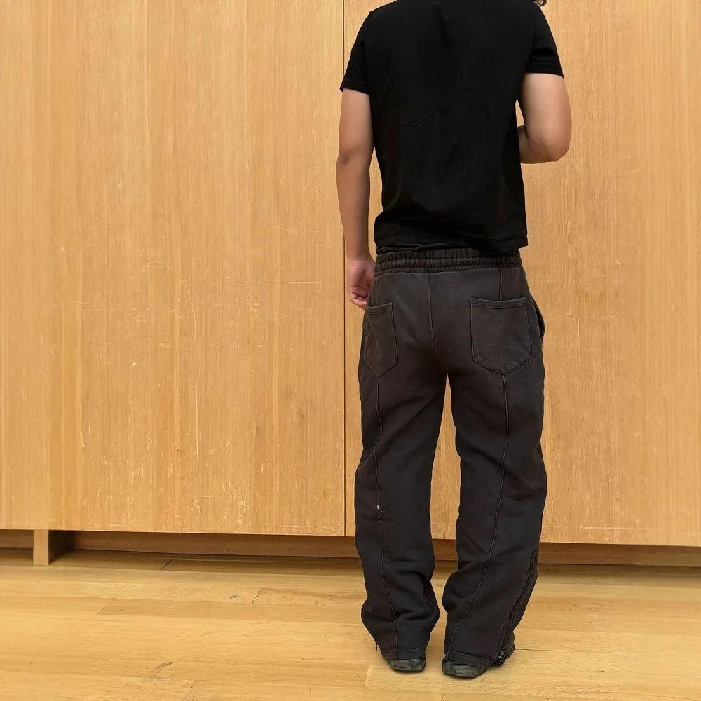 European and American elastic rope tied trousers casual trousers high street hip-hop rap street wear y2k