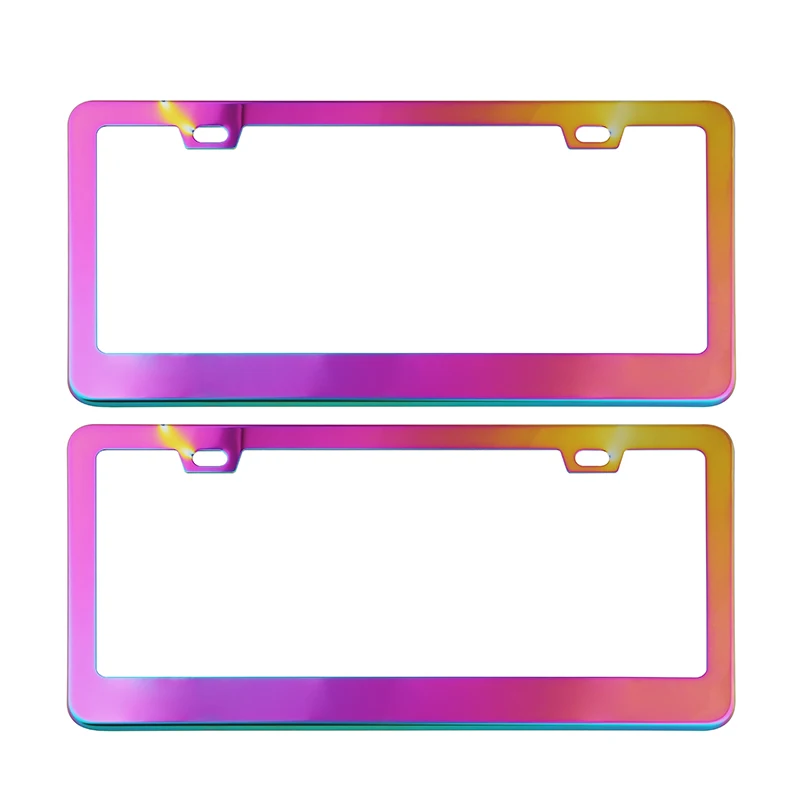 American Standard General License Plate Frame Colorful Stainless Steel Modified License Plate Frame Car Car Plate Frame