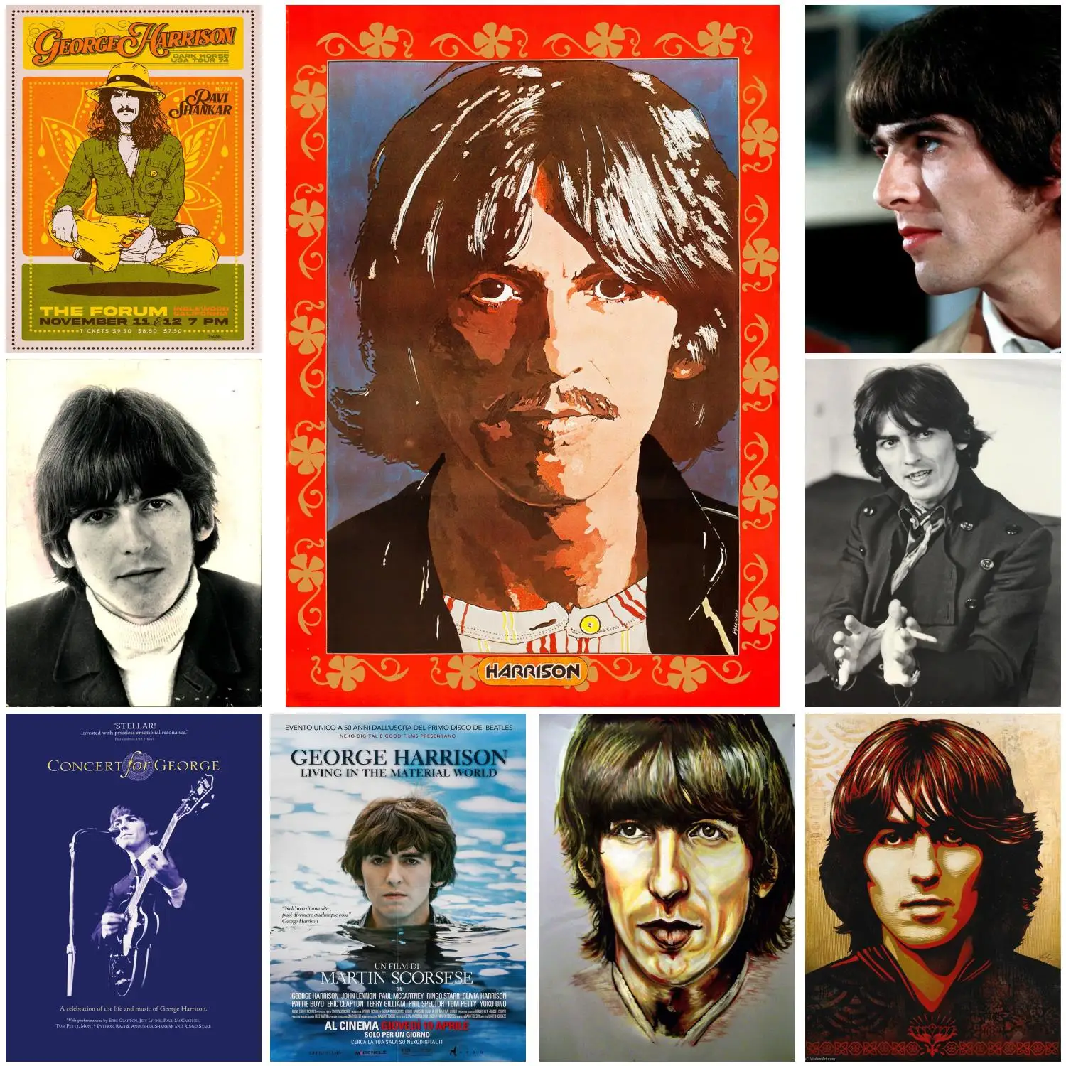

george harrison Poster Decorative Painting Canvas Poster Gift Wall Art Living Room Posters Bedroom Painting