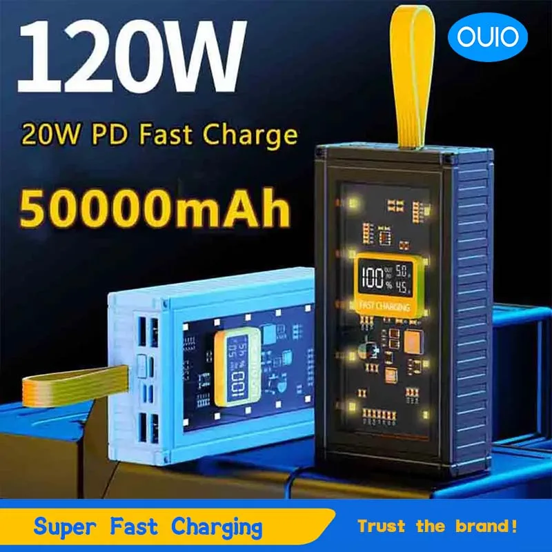 

120W Power Bank 80000mAh Container Super Fast Charging Portable Powerbank for Huawei IPhone14 Xiaomi External Battery Charger