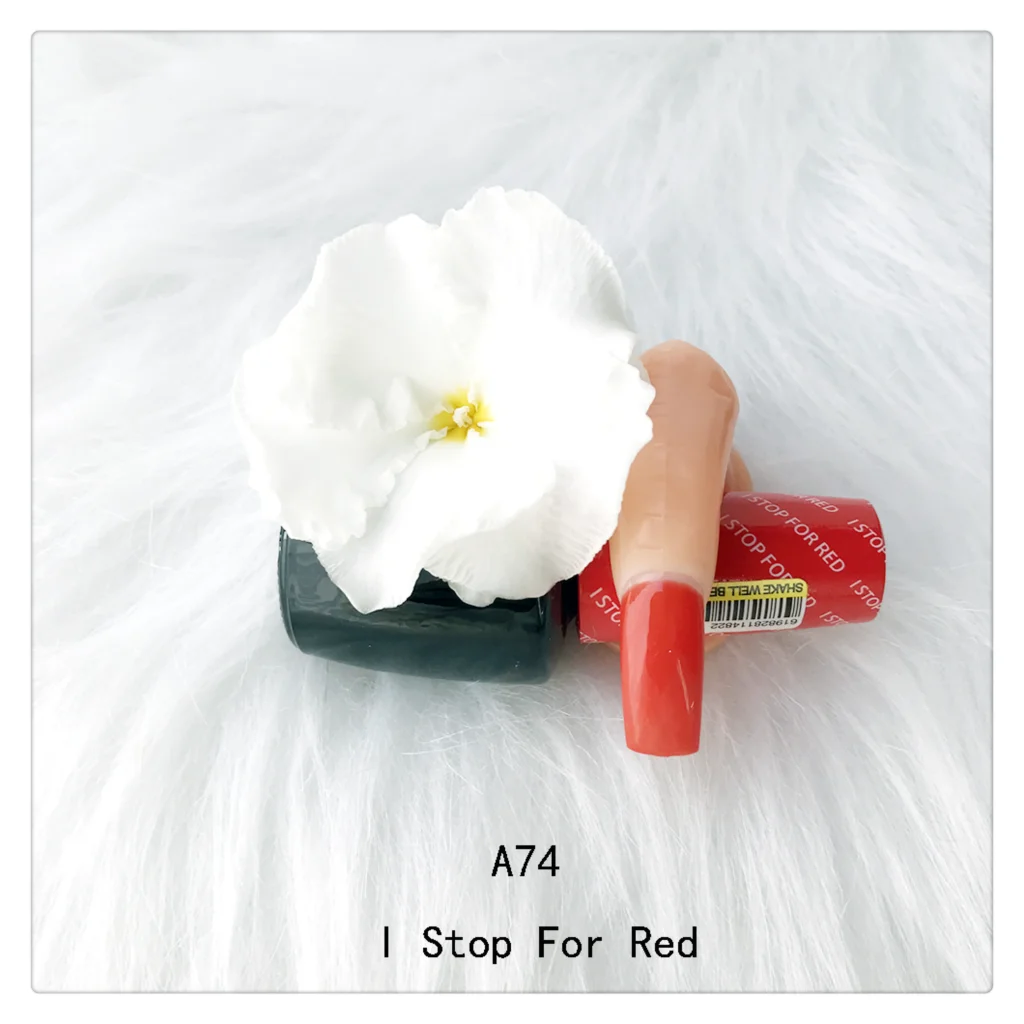 15ml 레드 젤 네일 폴리쉬 오피 러브 오피스 A74 아이 스톱 포 레드 베이스 탑 UV LED 램프 드라이 쏙 오프 네일 아트 젤 바니쉬 네일 젤
