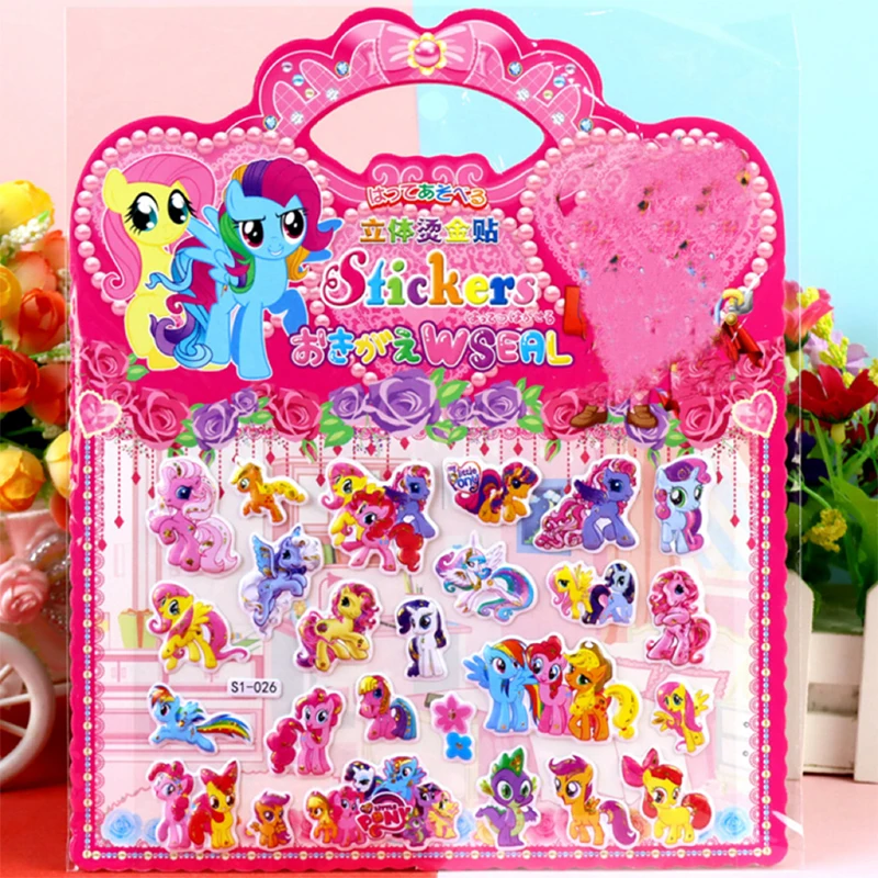 

My Little Pony Kawaii Cartoon DIY Three-dimensional Stickers Creative Anime Figure Bubble Stickers Children Like Gifts