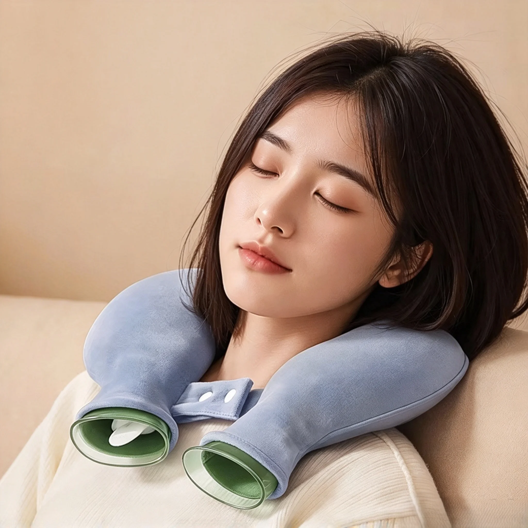 Cervical spine hot water bag U-shaped water injection bag Neck shoulder neck head hot compress warm water bag
