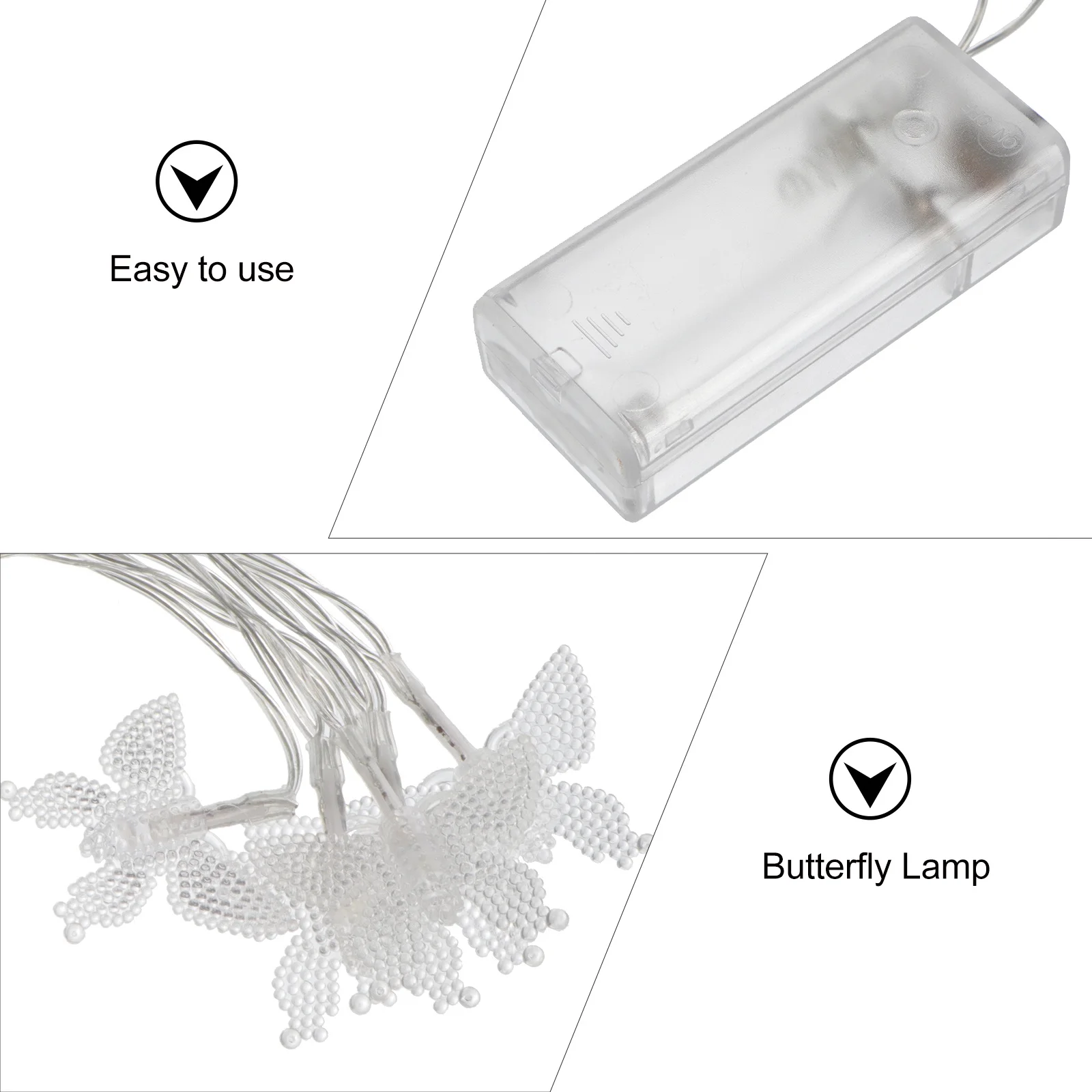 1 szt. Lampki LED w kształcie motyli, kreatywne, zasilane, dekoracyjne oświetlenie do sypialni, ogrodu, na wesele, imprezę.