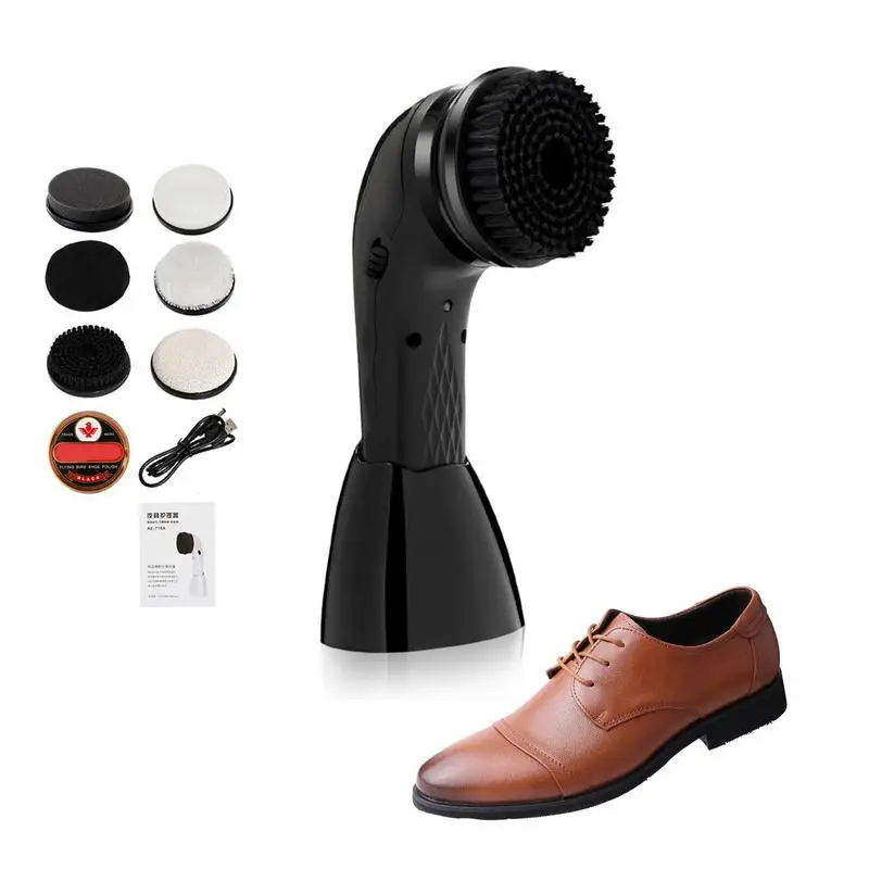 

Handheld Automatic Electric Shoe Brush Multifunctional Shine Polisher With 6 Brush Heads For Cleaning And Polishing Rechargeable
