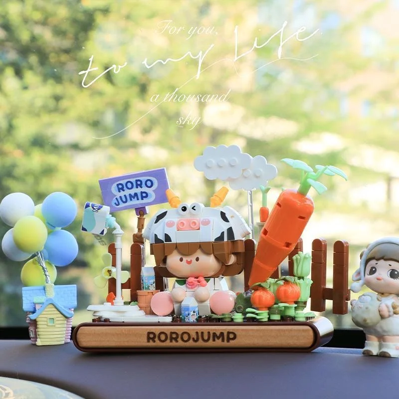 Kwiaty Akcesoria do prac Klocki Konstrukcyjne Model Rośliny Bonsai Klocki Romantyczna Dekoracja Samochodu Zabawki Prezent Urodzinowy Dla Dziewczynki