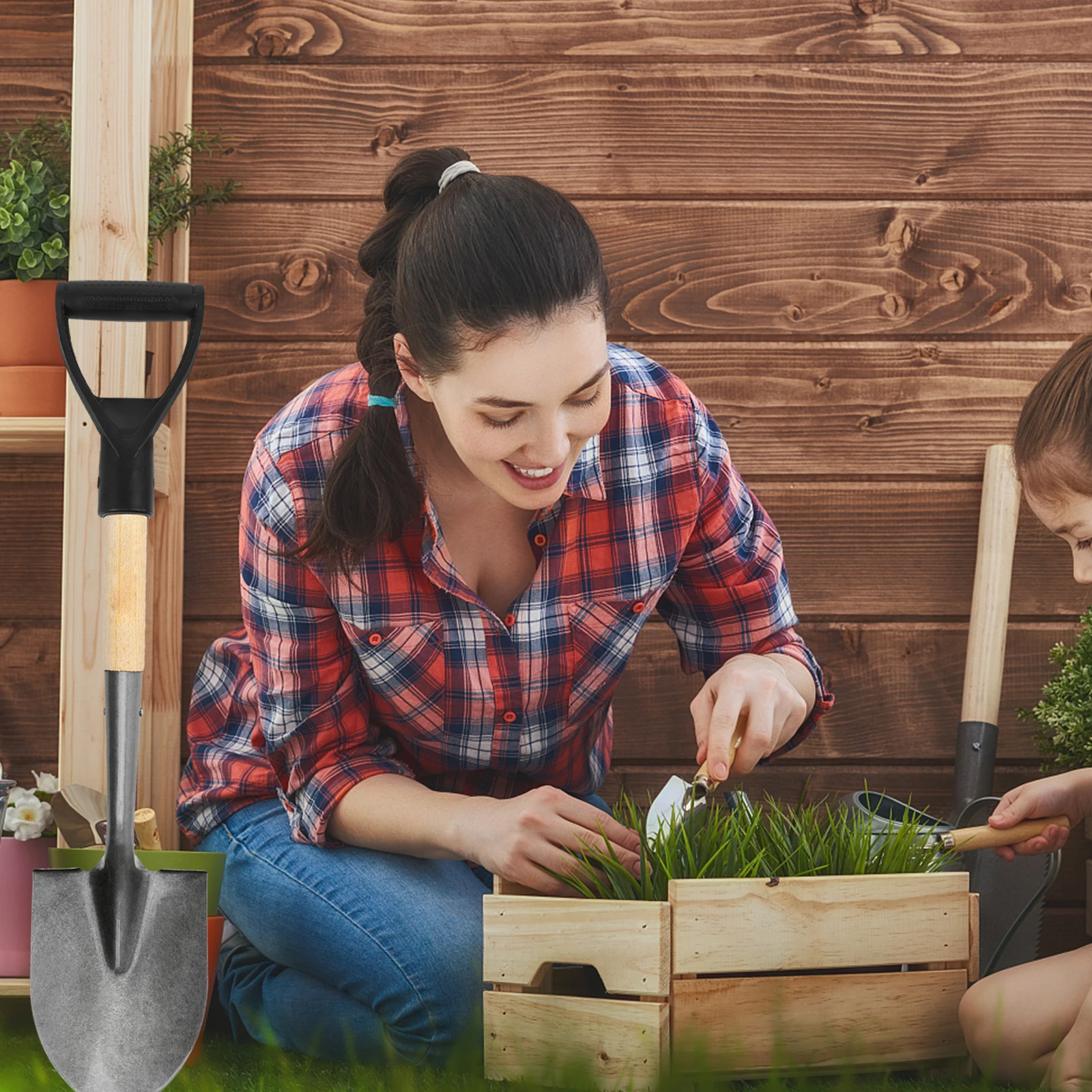 

Long-Lasting Plastic Shovel Handle Easy Install Replace Practical Household Rake Tool Part Smooth Surface Portable Grip Handle