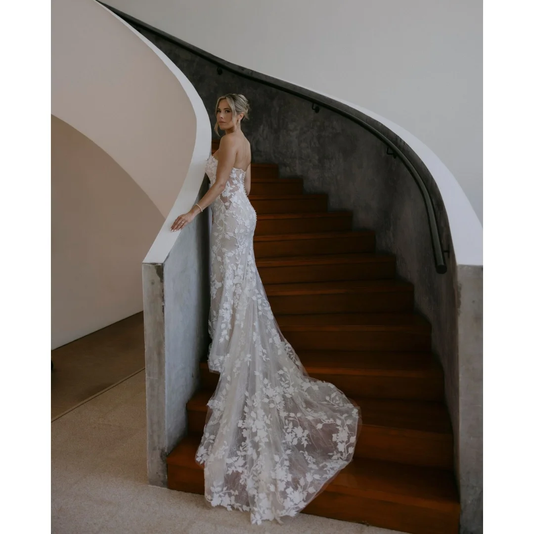 Tokyo Customized Sweetheart Neck Illusion Side Mesh Wedding Dress 3D Floral Lace Appliques vestidos de noche Formal Evening 2026