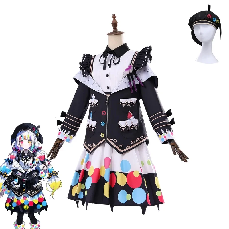 

Witch Trial Kizaki Noa Cosplay Costume Gothic Y2K Lolita Dress with Accessories for Women Halloween Magical Girl ,[