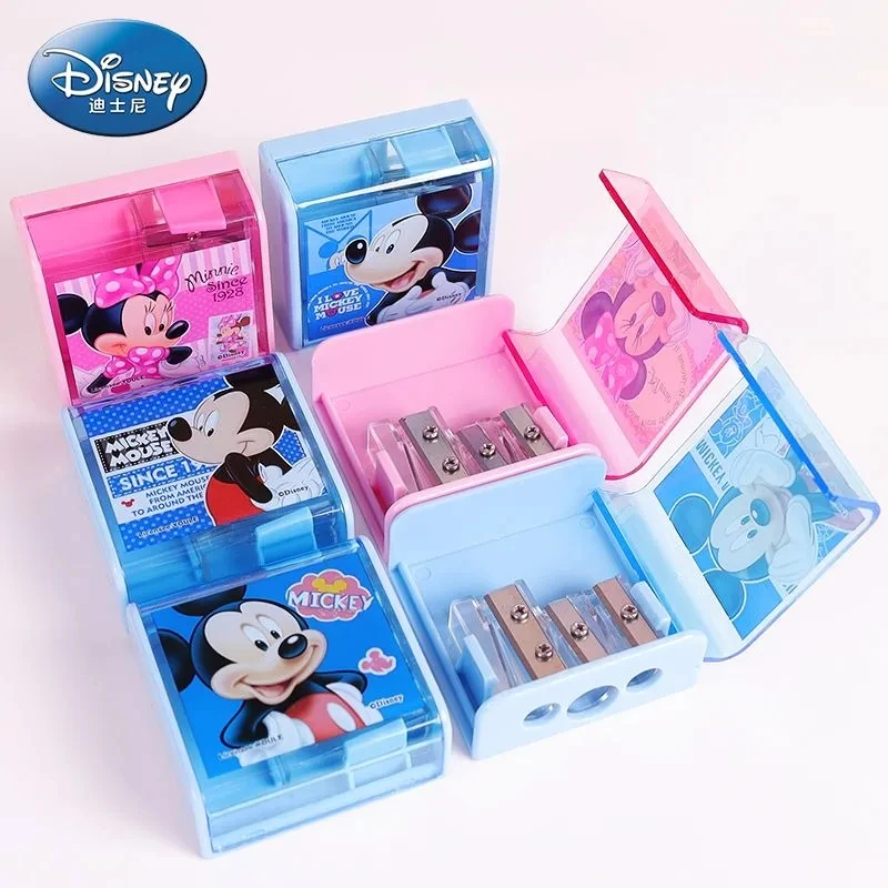 Disney Pencil Sharpener Mickey Mouse Minnie Cute Cartoon Figures Penknife Students Stationery School Supplies Children Gifts