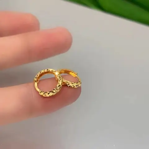 Boucle d'oreille brillante en or véritable 18 carats pour femme, boucle d'oreille de luxe de haute qualité AU750, bijoux de fête, Banquet, sans démoulage, 18 carats