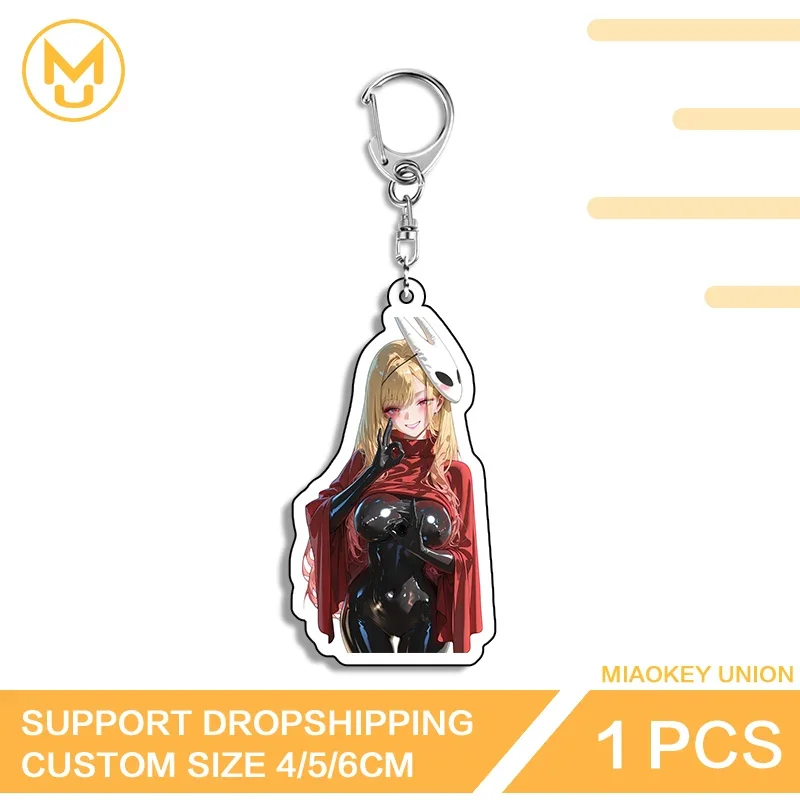 Seductive Waifu Marin Kitagawa Anime Character Funny Double Sided Acrylic Key Chains Glaring Transparent Fashion Accessories