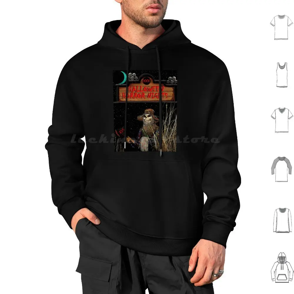 Halloween Horror Nights 30 Poster Art A Hoodie cotton Long Sleeve Halloween Horror Nights 30 Landscape Spooky Scary Universal