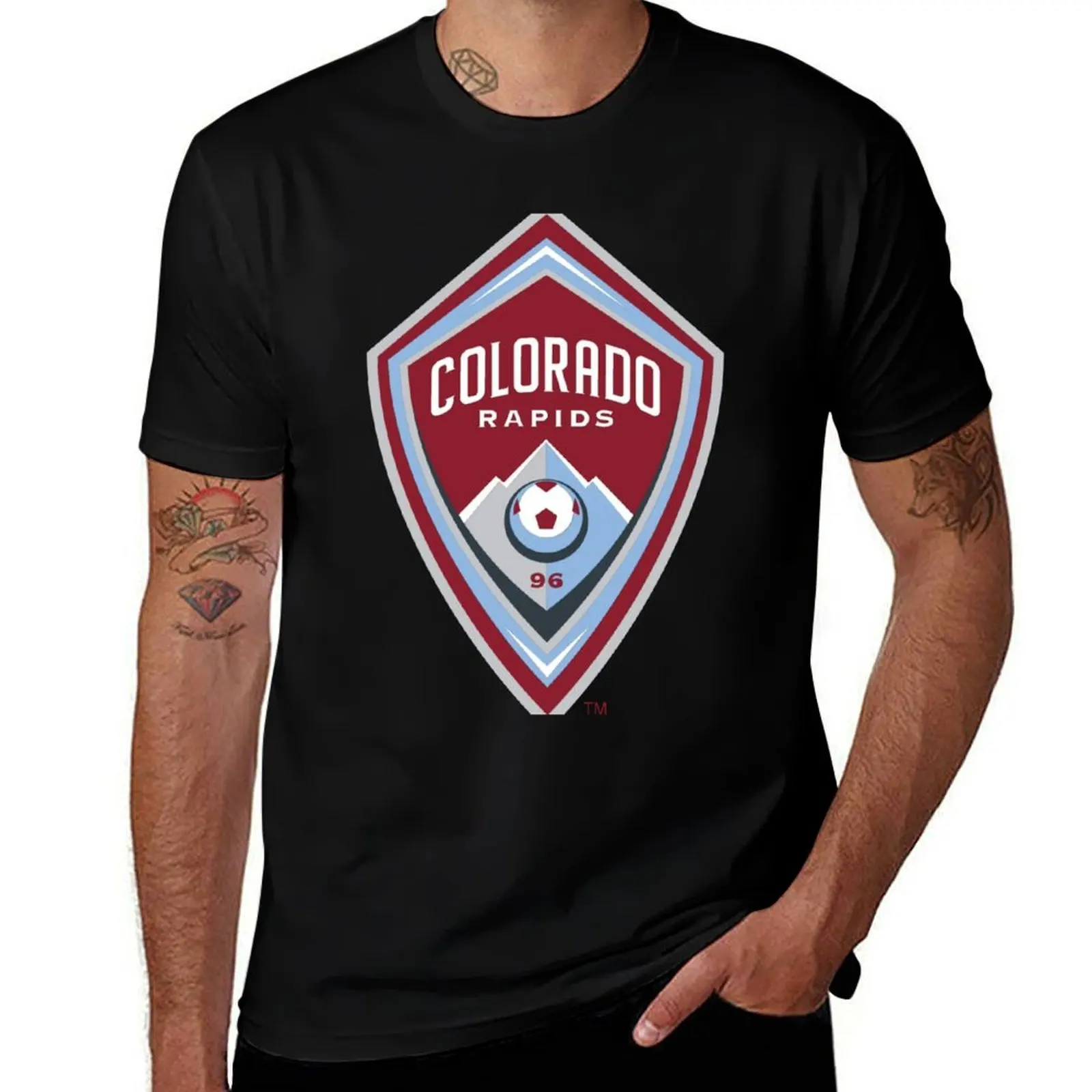 

Colorado Rapids Soccer Club T-Shirt All Match Print Short Sleeve Top