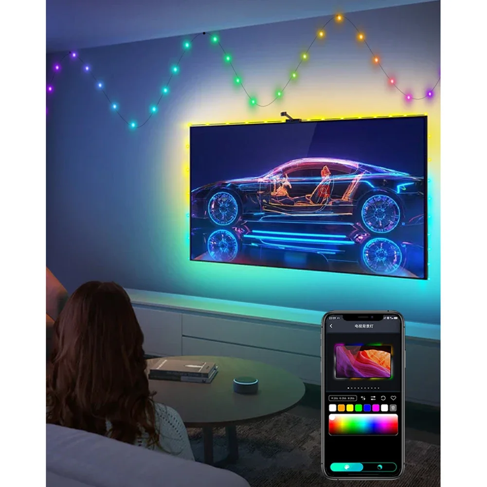 LED Christmas Decorative Light String IP65 Waterproof RGB IC Color With APP Control For Outdoor Decoration At Christmas Parties
