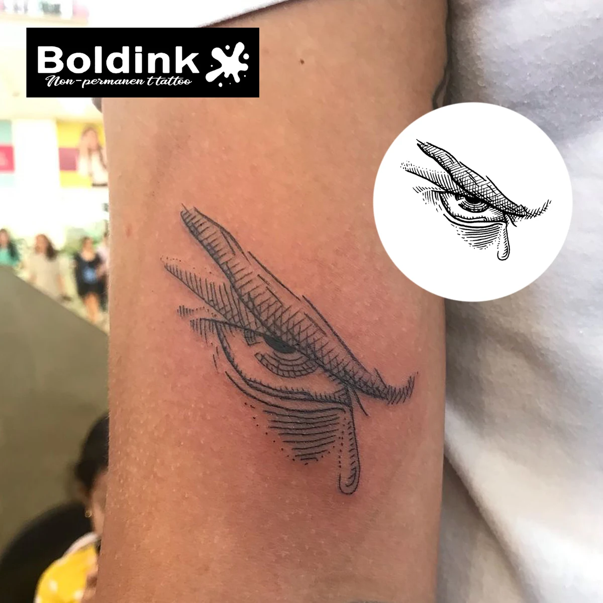 Eye Temporary Tattoo,Lasts To 15 Days New Technology Magic Waterproof Semi Permanent Sticker.