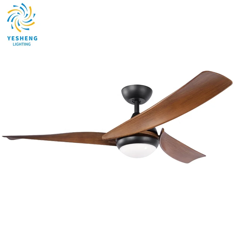 

2088 AC/DC ABS Blade 52 Inch 3 Blade Led Ceiling Fan with Light with Remote Control for Home