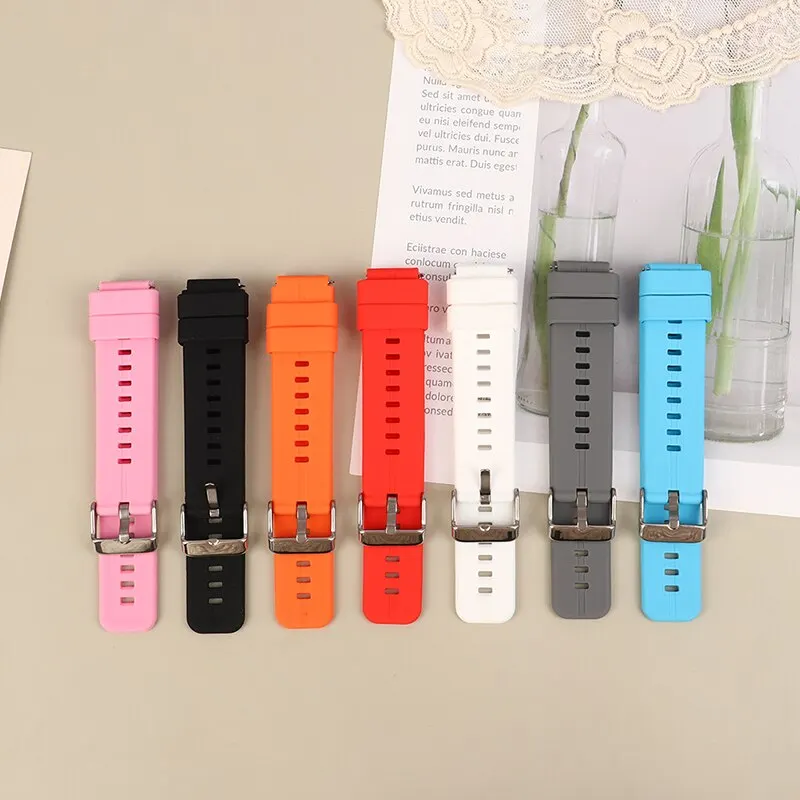 Universal Silicone 16mm Quick Release Watch Band Strap for -Huawei TalkBand B3 B6 TW2T35400 TW2T35900 and more Children's Watch