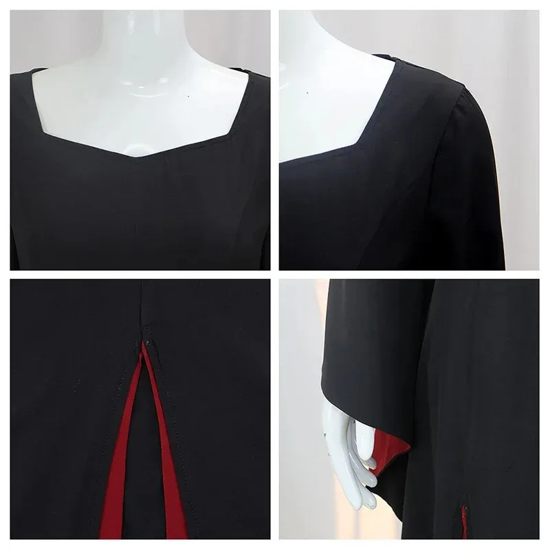 ТВ среда Morticia Косплей Костюм Черный Халат Парик Комплект Женское Готическое Платье Макси Юбка Для Взрослых Винтаж Хэллоуин Маскарад Вечеринка5