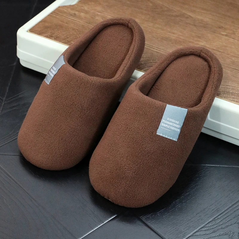 

Домашние тапочки унисекс, мужские теплые домашние тапочки на плоской подошве, нескользящая обувь для пар, легкие тапочки на плоской подошве для спальни, осенние тапочки