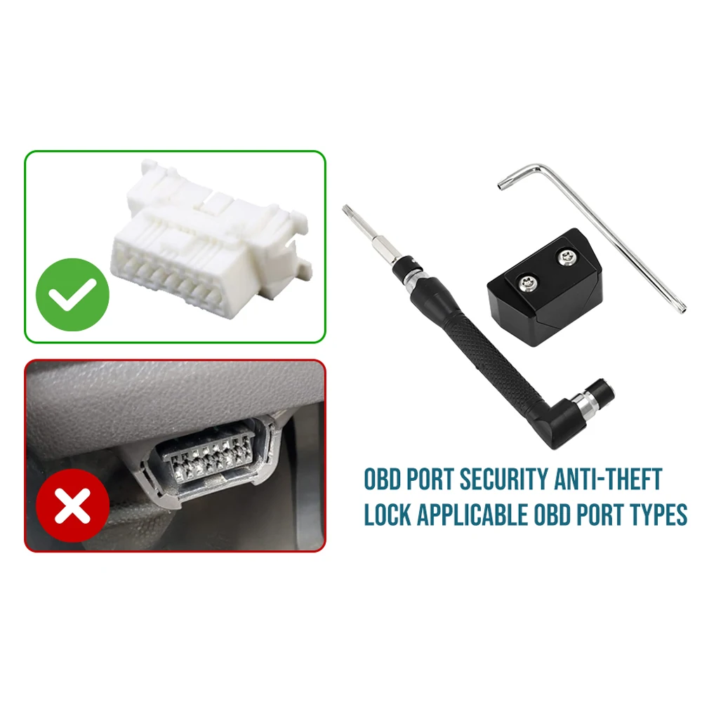 OBD II OBD2 Port Lock Tool Security Anti-theft Block Access To OBD Connector For 1996 & Newer OBD 2 Port Vehicle Car Accessories